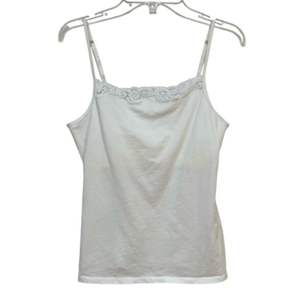 NWT Ascend by Jockey white camisole with lace size S - Picture 1 of 7